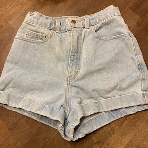 American Apparel high waisted denim shorts
